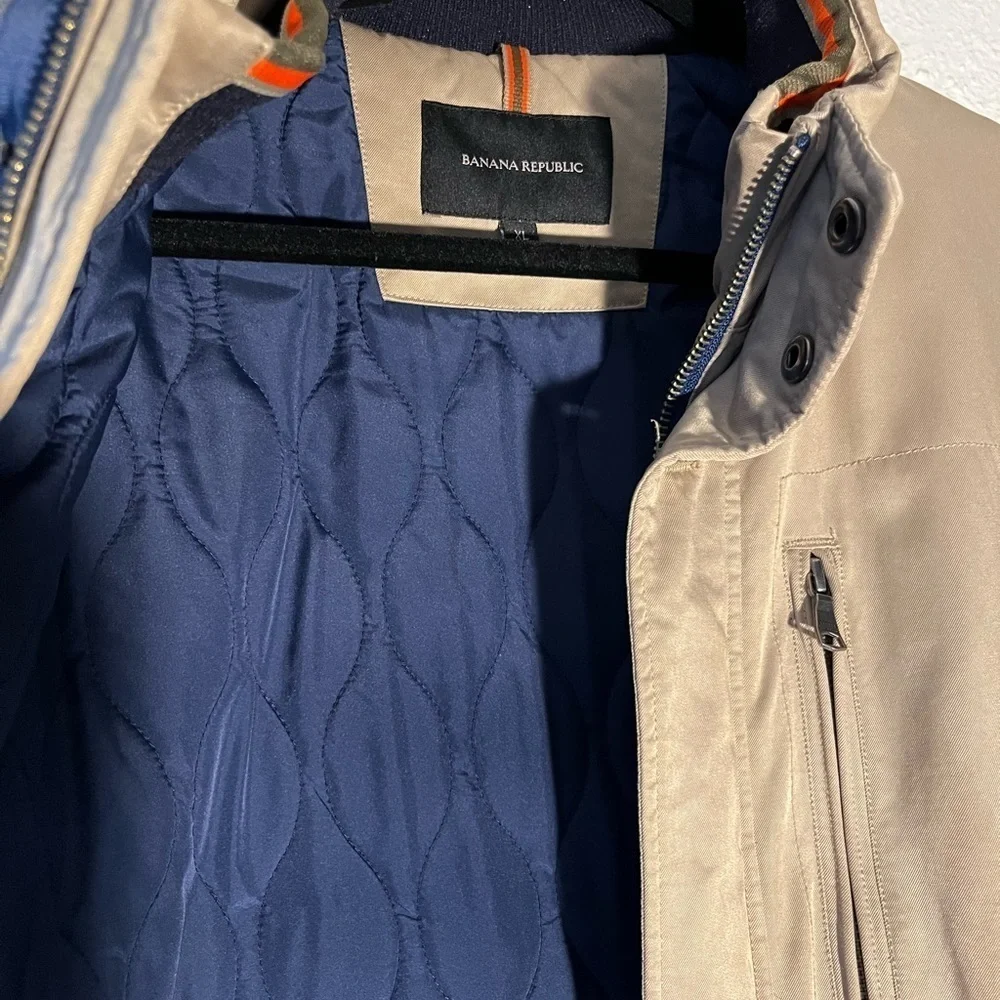 Banana Republic Men's Tan Military Field Barn Coat Jacket Cotton Size XL